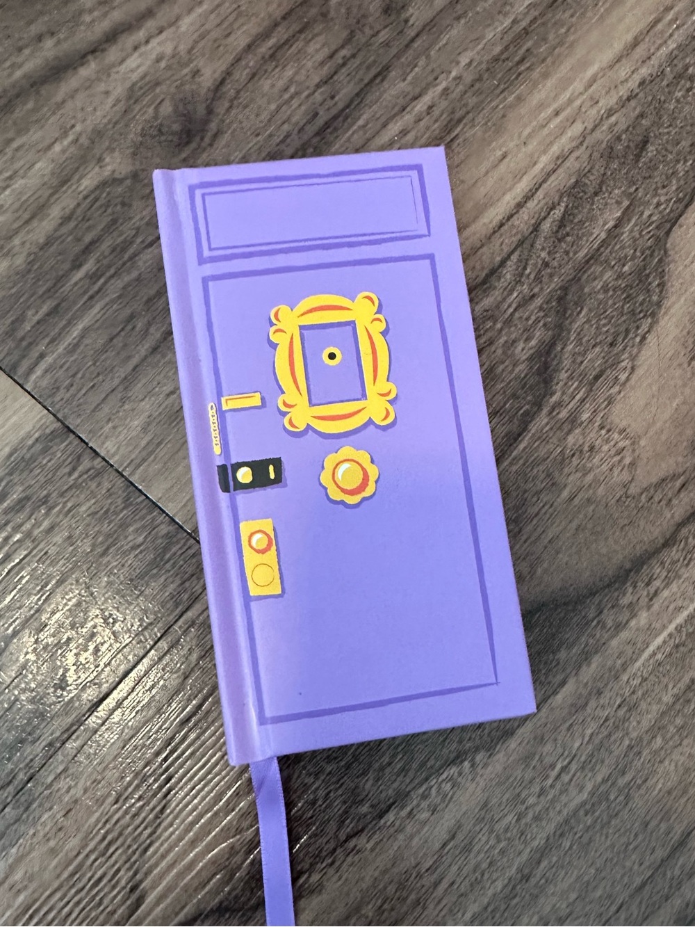 NWT friends tv show Purple Door Hardcover Notebook with Gold Accents
